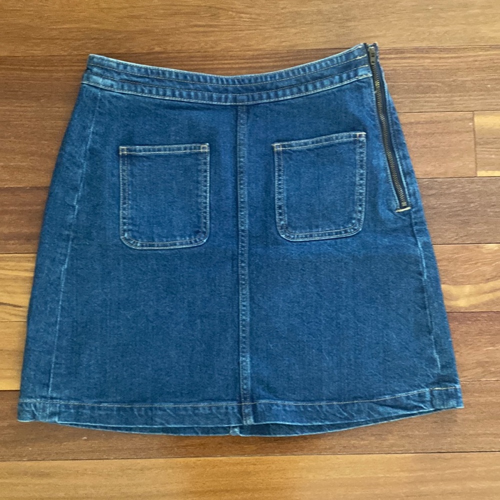 LOFT Front Pocket Side Zip Denim Skirt Size 0
